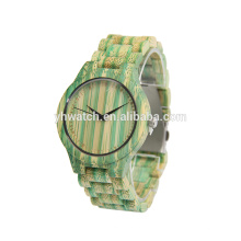 natural bamboo army color watches for unisex